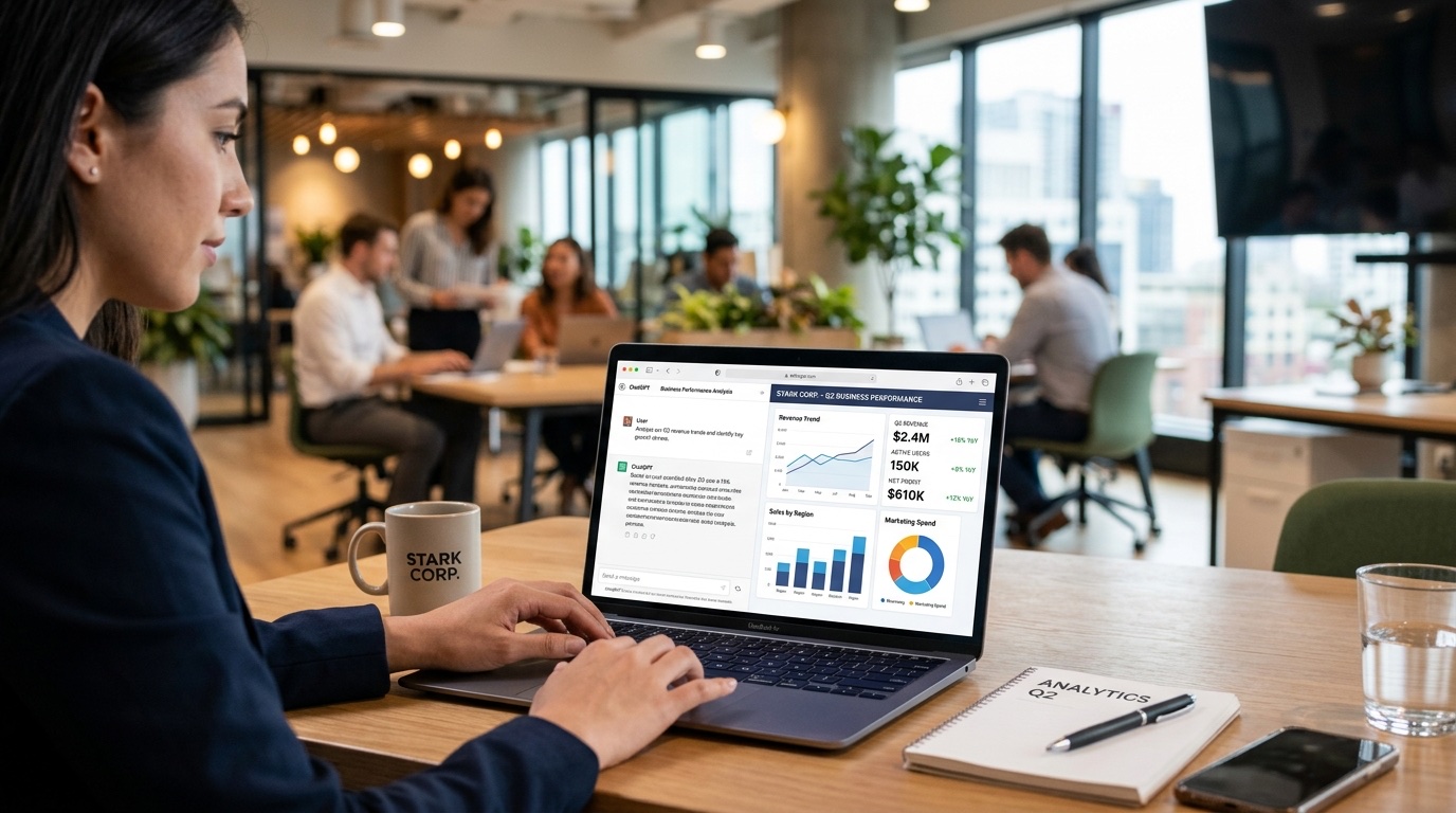 ChatGPT business analytics dashboard