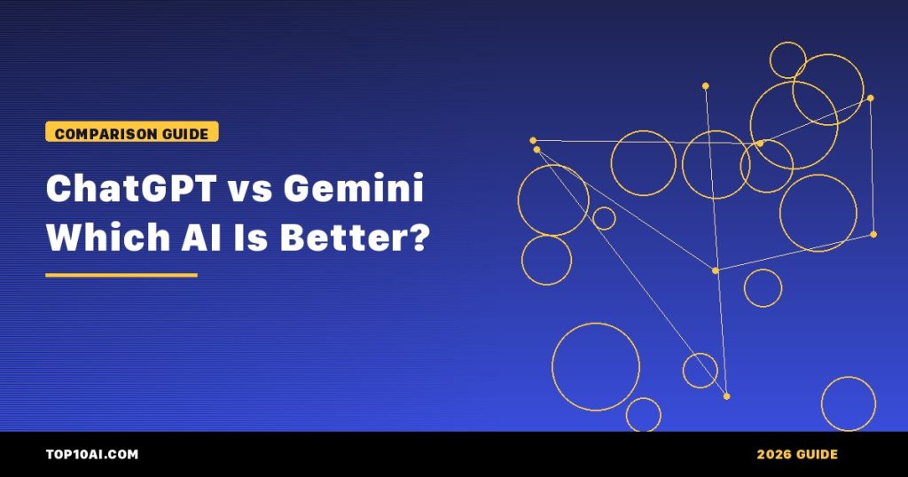 ChatGPT vs Gemini comparison guide showing key differences between the two AI assistants